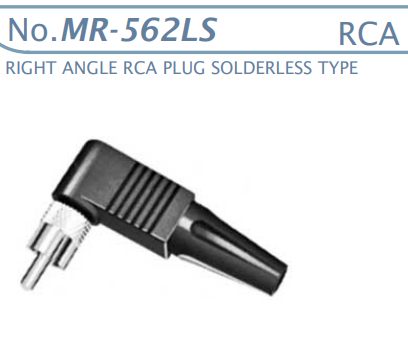 【MR-562LS】マル信無線電機  RCAプラグ ライトアングル