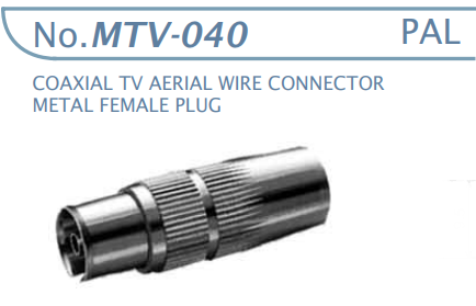 【MTV-040】マル信無線電機 TV-ビデオ-受信用コネクタ