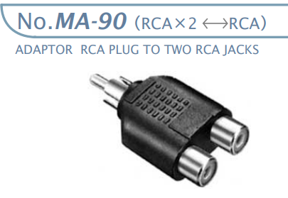 【MA-90】マル信無線電機 オーディオ変換アダプター RCA×2←→RCA