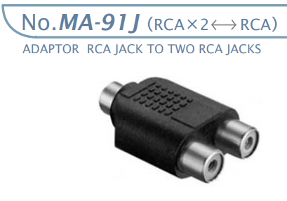 【MA-91J】マル信無線電機 オーディオ変換アダプター RCA×2←→RCA