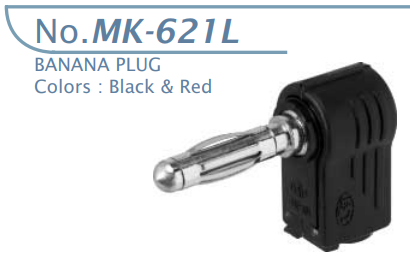 【MK-621L-B1】マル信無線電機 バナナプラグ L型 黒