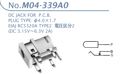 【M04-339A0】マル信無線電機 DCプラグジャック 電圧区分2