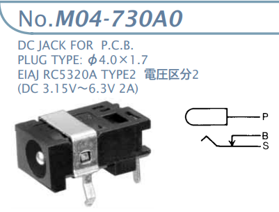 【M04-730A0】マル信無線電機 DCプラグジャック 電圧区分2