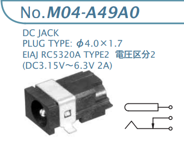 【M04-A49A0】マル信無線電機 DCプラグジャック 電圧区分2