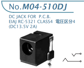 【M04-510DJ】マル信無線電機 DCプラグジャック 電圧区分その他