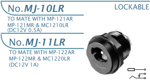 【MJ-11LR】マル信無線電機 DCプラグジャック 電圧区分その他