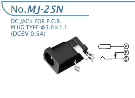 【MJ-25N】マル信無線電機 DCプラグジャック 電圧区分その他