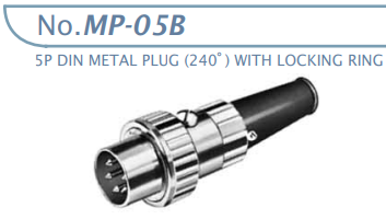 【MP-05B】マル信無線電機 5P メタルDINプラグ