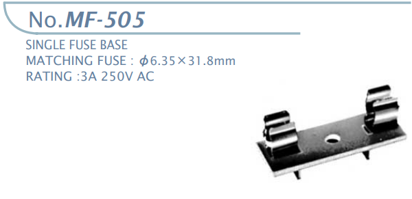 【MF-505】マル信無線電機 ラグ型ヒューズホルダー