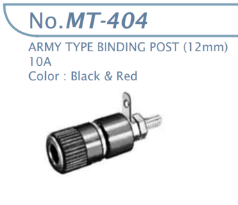 【MT-404-B1】マル信無線電機 12φ陸式ターミナル 10A 黒