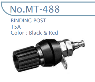 【MT-488-B1】マル信無線電機 ジョンソンターミナル 15A 黒