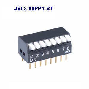【JS03-08PP4-ST】NKKスイッチズ JS形 ディップスライドスイッチ