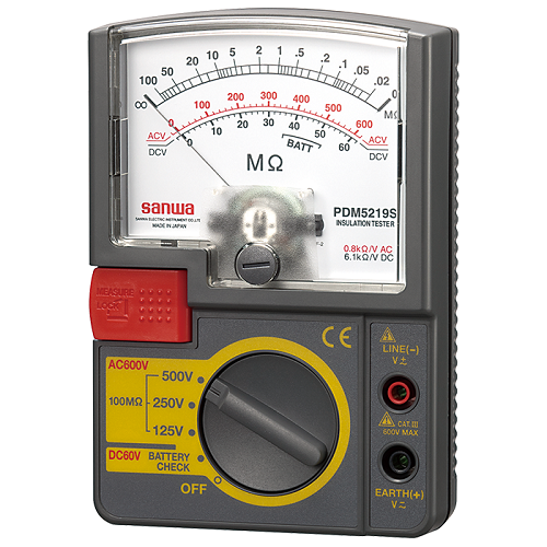 【PDM-5219S】三和電気計器 アナログ絶縁抵抗計 （メガー）【3レンジ】